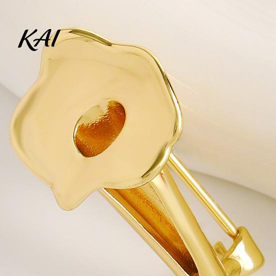 Vintage Style Brooch Peanut/Calla Shaped Flower Insert Brooch, DIY Wearable Bouquet Holder Metal Clothing Ornament Clip, Vase Lapel Pin for