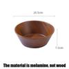 Durable Melamine Wood Grain Ramen Bowl Japanese Style Simulation Deepened Rice Bowl Large Capacity Salad Dish Kitchen Tableware