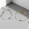 Damen Türkei Böser Blick Armband Edelstahl Silber Farbe Kette Mode Blaues Auge Amulett Schmuck