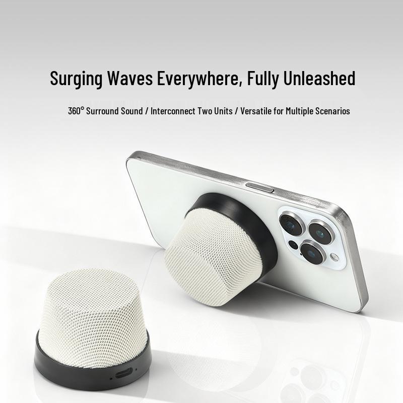 Magnetic Bluetooth Mini Speaker & Phone Holder with High-Quality Subwoofer