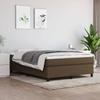 Vidaxl Bed Frame Without Mattress, Dark Brown, 140X190 Cm, Fabric