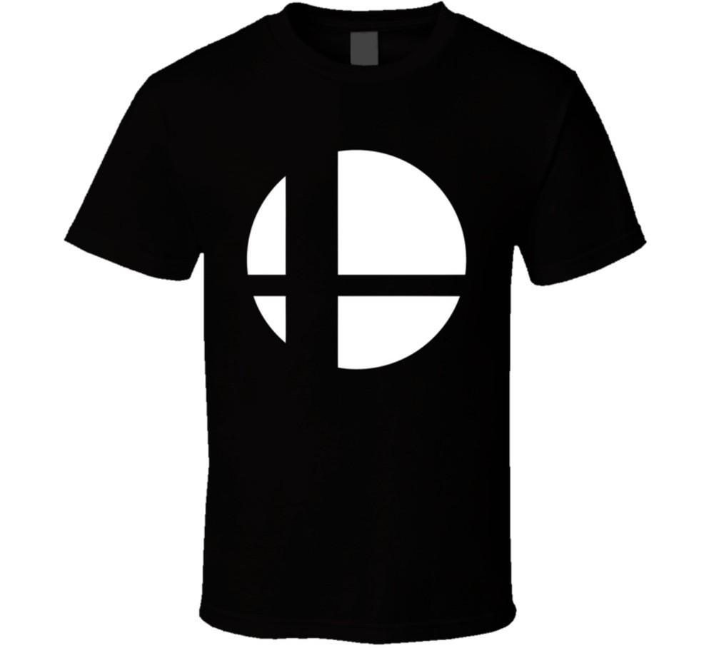 Super Smash Bros Logo White Gaming  Video Game T Shirt Unisex T-Shirt L