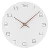Round Wooden Wall Clock Battery Operated Silent Non-Ticking 11 Inch for Office Kitchen Bedroom Classroom & Living Room