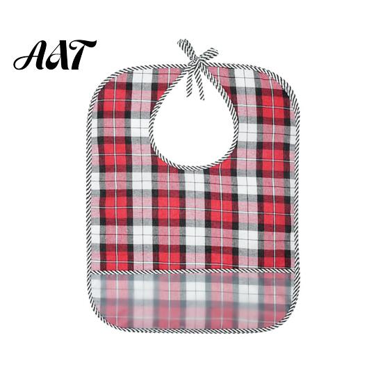 Double Sided Adult Bibs Double-sided Waterproof Bib, with Adjustable Neck Strap, Wide Adaptive Clothing for Seniors Crumb Catcher Large Washable M