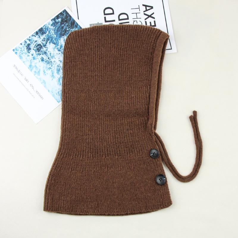 Winter Knitted Balaclava Hat for Women Girls female Korean Fashion Versatile Windproof Shawl Cold Resistant Warm Pullover Hat