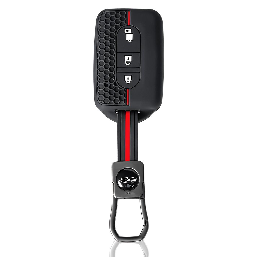 

2 Button Silicone Key Case Cover For Nissan Qashqai Micra Juke X-Trail Navara Note Tiida Keyless Fob Shell Skin Holder Protector