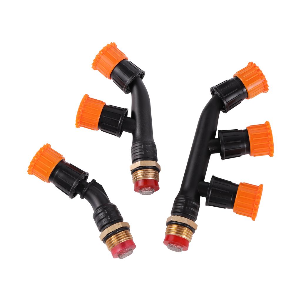 1/2"1/4" Garden High Pressure Atomizing Adjustable Nozzle With Threaded Single/Dual/Triple Nozzle Irrigation Pesticide Sprinkler