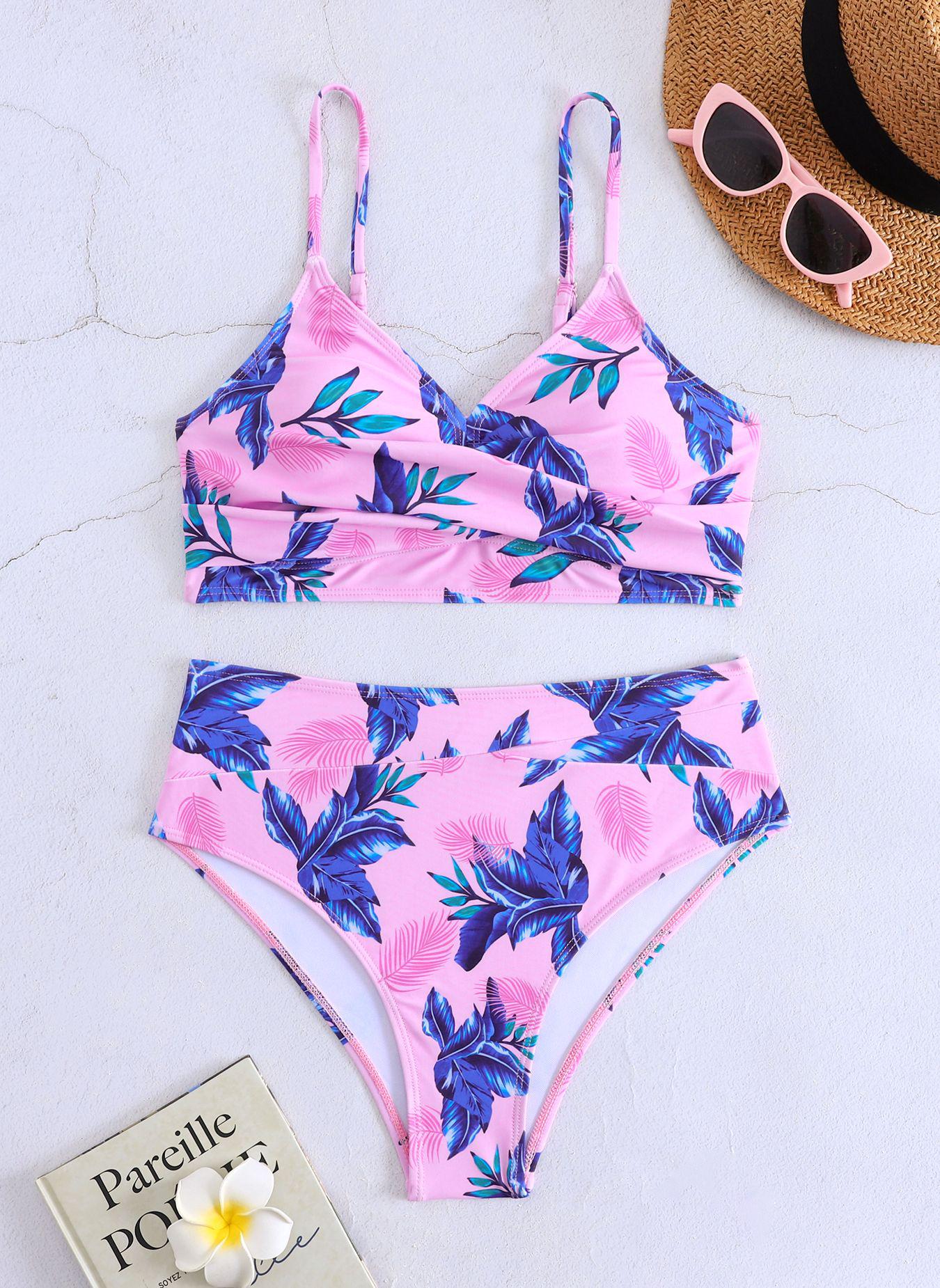 Европейский и американский бикини с высокой талией 2026: Сексуальный женский купальник-бикини Extra Large