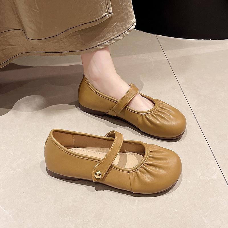 Flat bottom Mary Jane single shoes women's new summer skirt shallow mouth soft sole