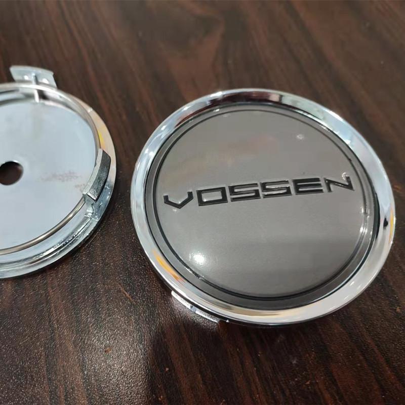 4pcs 75mm 70mm Vossen Wheel Center Hub Caps Hubcaps Car Rims Dust-proof Cover Badge