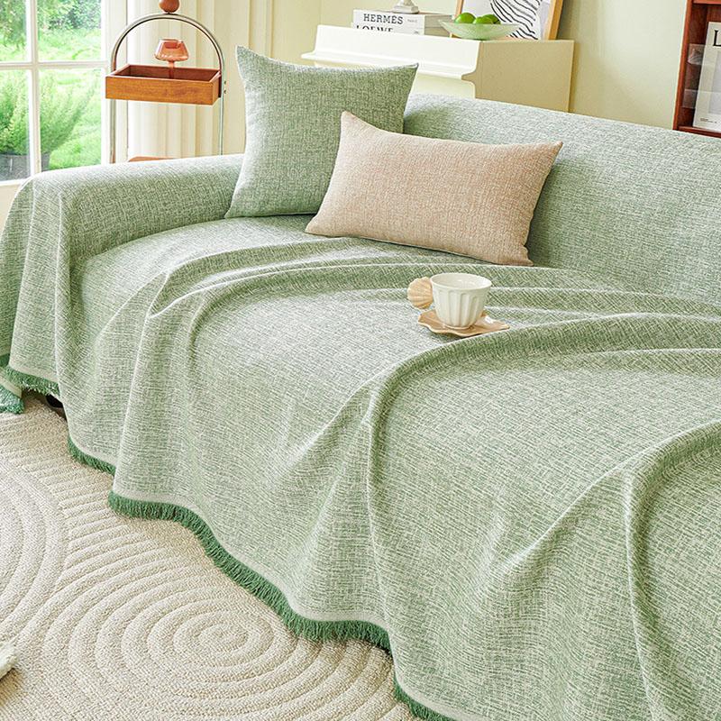 High-End Solid Thick All-Inclusive Sofa Towel Luxury Soft Skin-Friendly Couch Slipcover Dustproof Furniture Protector for Home