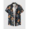 Summer Plus Size Men's Shirt 3D Print Hawaiian Shirts Button Up Beach n