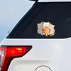 Cute Three Chubby Cats Glass Car Embellishment Decoration Stickers