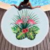 WHQ 150*150cm Flamingos Flowers Print Round Beach Towel Microfiber SHOWER BATH TOWELS Summer Swimming Shawl Yoga Mat Tassel