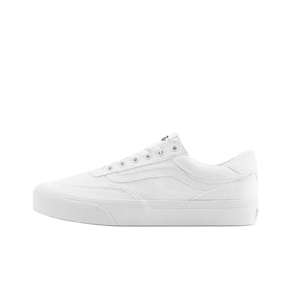 Vans Brooklyn Ls Classic Comfortable Slip Resistant Durable Low Top Skate Shoes Men sneaker White VN000D7QWWW