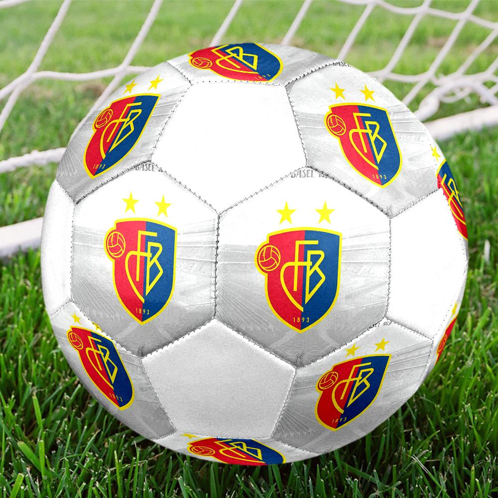 1PC FC Basel Team Size 5 Soccer Ball PrahaIndoor Soccer Ball Colorful All Ages Machine Stitched PVC Competition Ready Durable High-Bounce