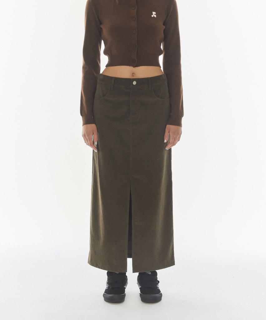 Rest And Recreation Corduroy Maxi Skirt - Brown