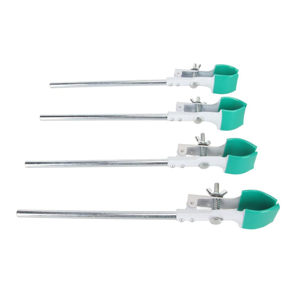 4ks Laboratorní svěrka Retort Jaw Jaw 2 prsty Nastavitelná šířka gumových čelistí Labs Clamp