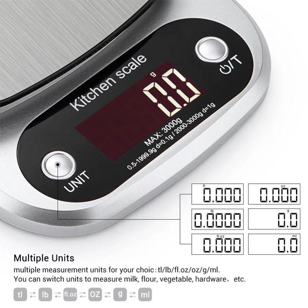 10/5/3Kg Digital Kitchen Scale 0.1g/1g Food Baking Scale Electronic Scale  Cooking Tools