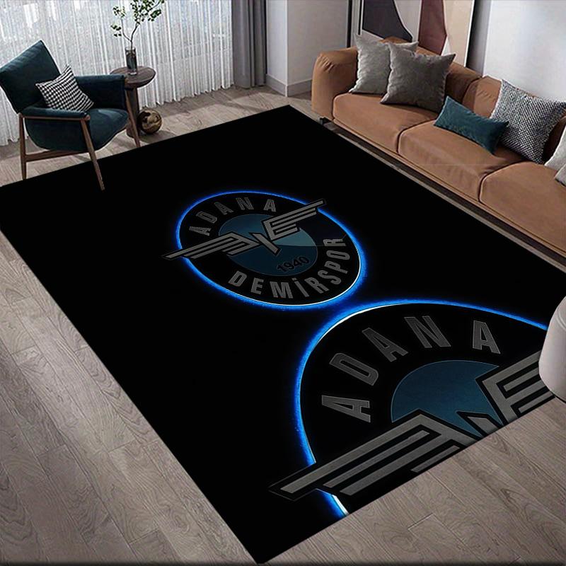 Adana Demirspor2 Flanellmuster Quadratischer Teppich, Läufer, Teppich für Wohnzimmer Schlafzimmer Sofa Spielzimmer Dekor, Rutschfeste Fußmatte