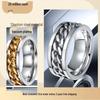 Men's Stainless Steel Rotating Ring: Hip Hop Chain Style, Fade-Resistant, Opens Bottles