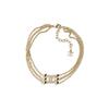 CHANEL Double C Fashionable and Elegant Double C Heart Shape Stacked Necklace Women's Gold