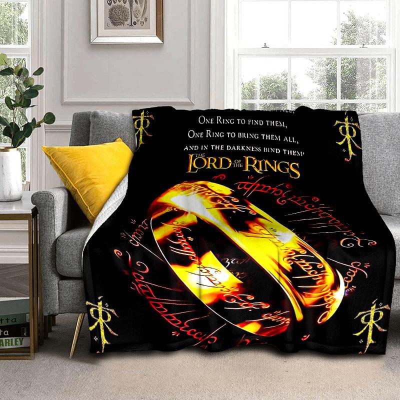 1pc One Ring to rule them all. Cartoon Blanket,Portable Throw for Travel & Camping, All Season Cozy Blanket,Ideal Gift