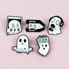 Little Ghost Brooch - Halloween Cartoon Series Badge for Children's Backpack Decoration