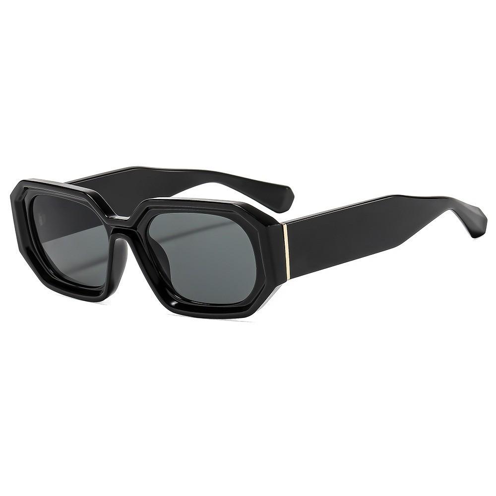 Retro Square Sunglasses Men Women Uv400 Polarized Eyewear For Outdoor Travel Black Gray