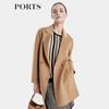 PORTS Women's Wool Cashmere Blend Mid-Length Coat