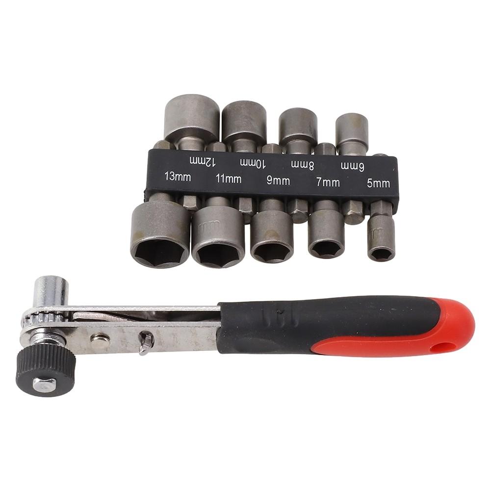 Socket Wrench Spanner Set 10pcs 6.35mm/1/4 Inch Adapter