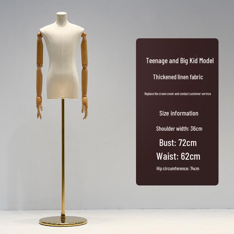 Big Kids' Clothing Store Teen Half-Body Mannequin - Male/Female Display Stand