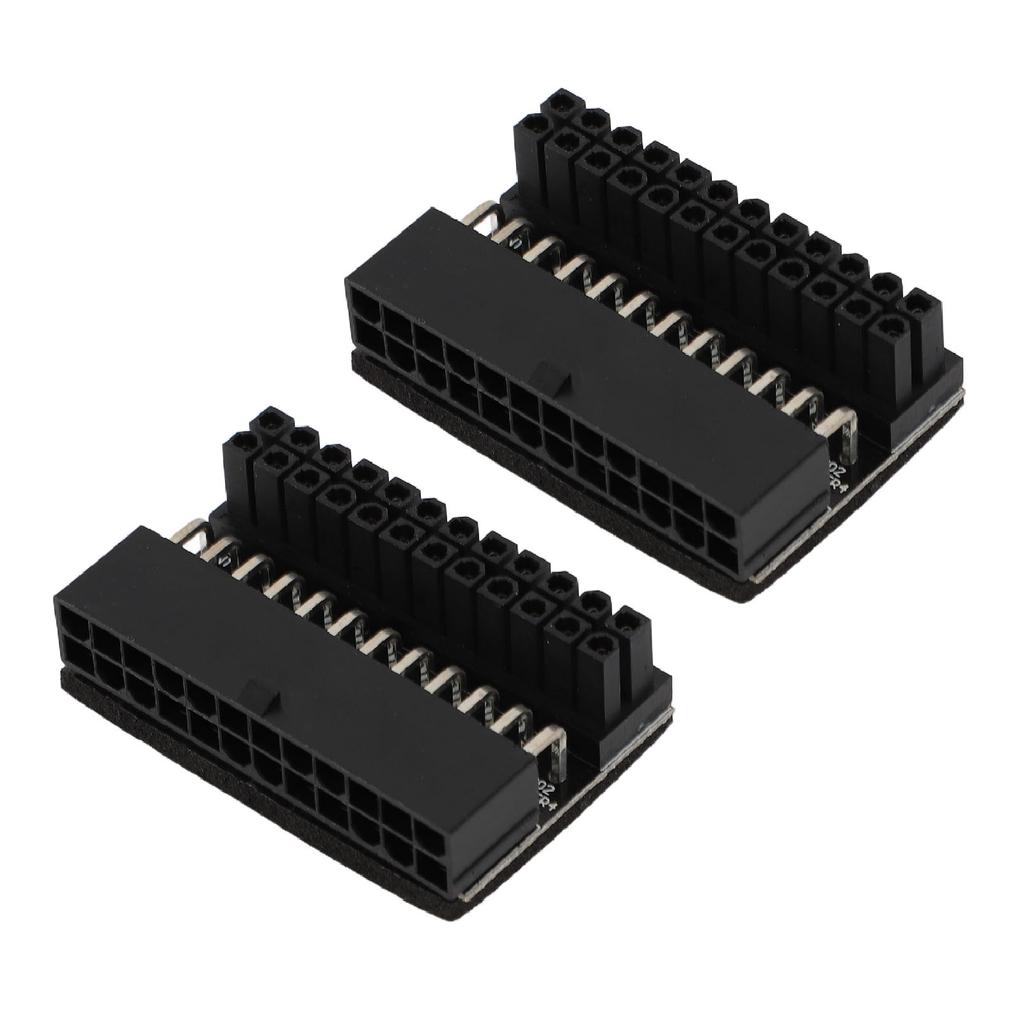 2 STÜCKE ATX 24 Pin 90 Grad Adapter Motherboard 24Pin Buchse auf 24pin Stecker 90 Grad Verlängerung Verbinden