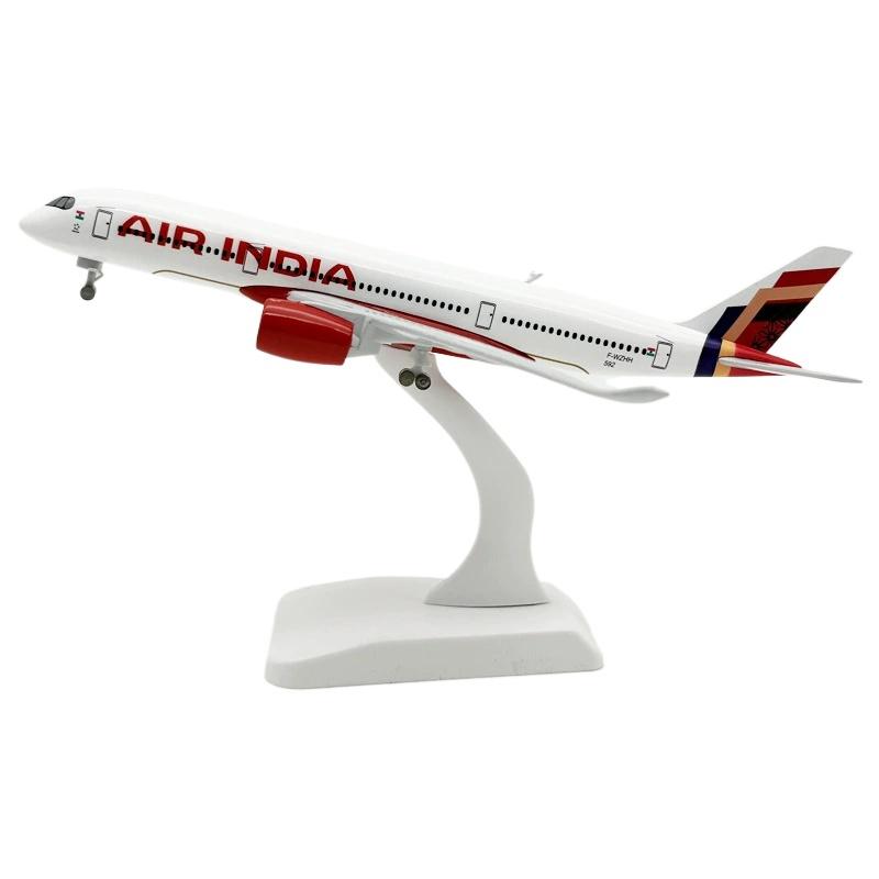 

20cm India Airlines A350 Metal Scale Aircraft Miniature Airplane Model Static Display Collection Plane Toy Children Toys красный/белый