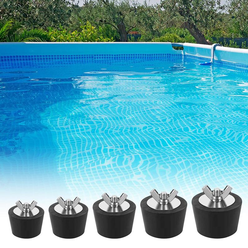 Expansion Plug Rubber Skimmer Plugs For Pools Stainless Steel Screw Above Ground Pool Plug Swimming Pool Return Plugs For