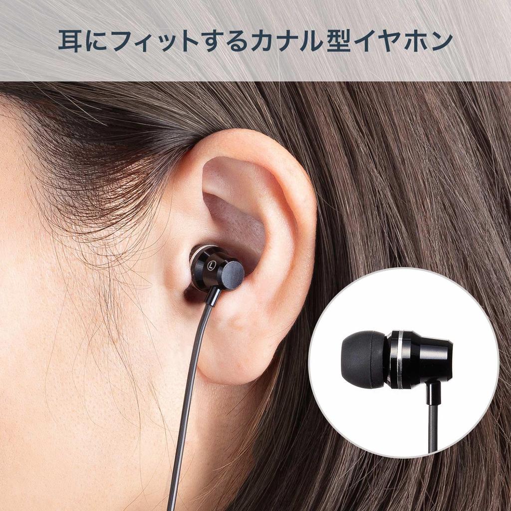 Sanwa Supply Stereo Earphones (Black) MM-HP119BK