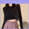 Top in Maglia Stile Principessa con Tessuto in Seta di Ghiaccio per Abbigliamento Casual Primaverile
