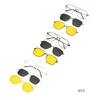 Metal 3 In 1 New Style Magnet Clip On Glasses Frame Trend Polarized Sunglasses For Men  Optical Computer Glasses UV400 7009
