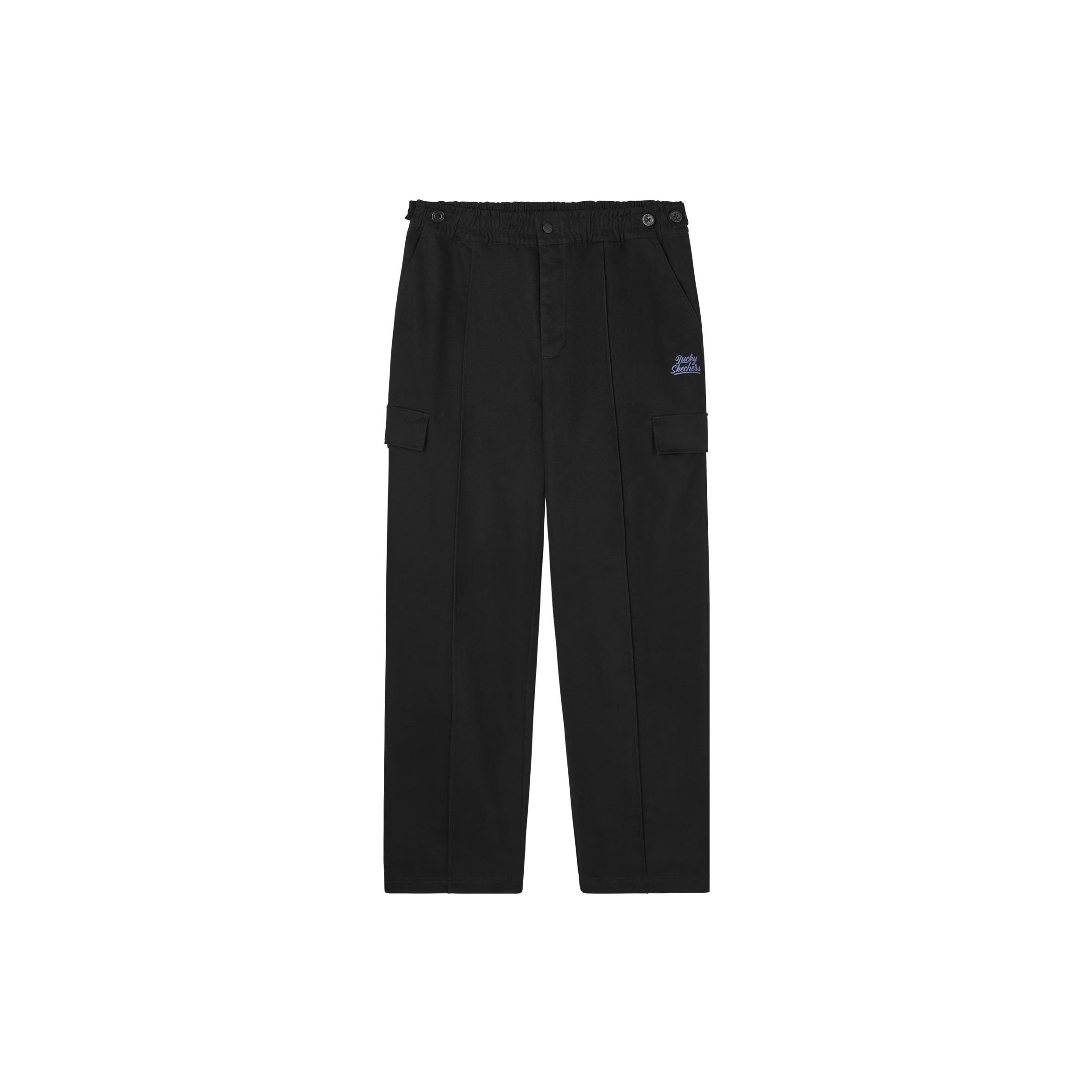 Skechers S-Color Solid Straight Leg Woven Casual Pants Men bottoms Carbon-Black L124M025-0018 XXL