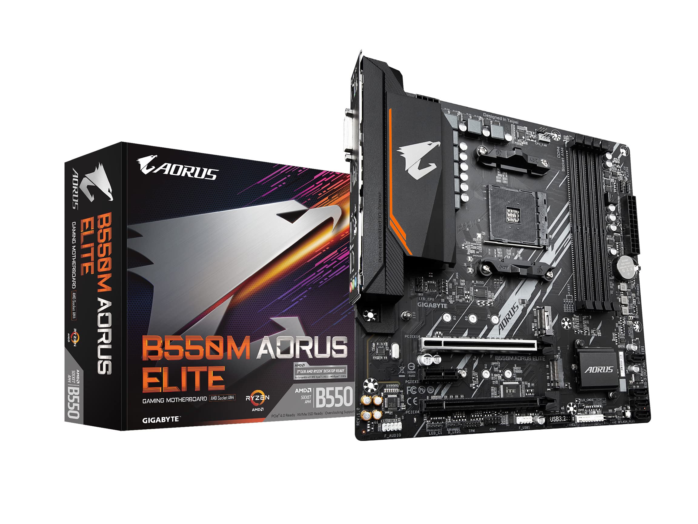 

GIGABYTE B550M AORUS ELITE Материнська плата MicroATX AMD B550 MB4995 [З чіпсетом]
