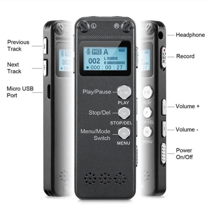 Voice Recorder Professional Recording Pen 32GB Storage Capacity Rechargeable Recording Device for Lecture and Meeting