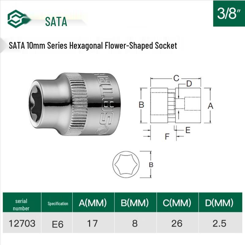 SATA 10mm Hex Socket CN plug (adapter included)
