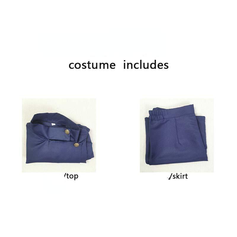 

Костюм для косплея аниме Jujutsu Kaisen Иэри Сёко Униформа Пиджак и Юбка Темно-синие Наряды для Хэллоуина S