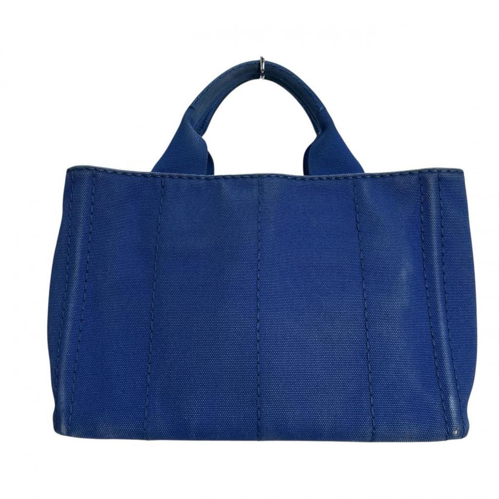 PRADA Canapa mini Tote Bag denim blue Women B2439G Used