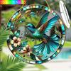 2D Flat Acrylic Hummingbird and Flower Decoration, No Need for Batteries/electricity, Unique Indoor/outdoor Decoration, Multi-purp
