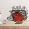 Resin Ornament for Home Decor Decorative Figurine Resin Engine Heart Figurine for Home Office Decor Unique Sculpture