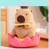 Cute Lucky Water Guinea Pig Plush Toy Funny Capybara Doll Sofa Cushion Lotus Seat Cushion Birthday Gift 30cm/40cm