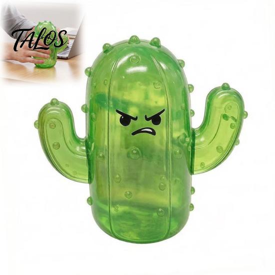 Calming Sensory Play Cactus Pinch Toy for Stress Relief, Soft TPR Rubber Squeeze Fidget Focus Toys School Toy, Cute Cartoon Funny Gifts Kids