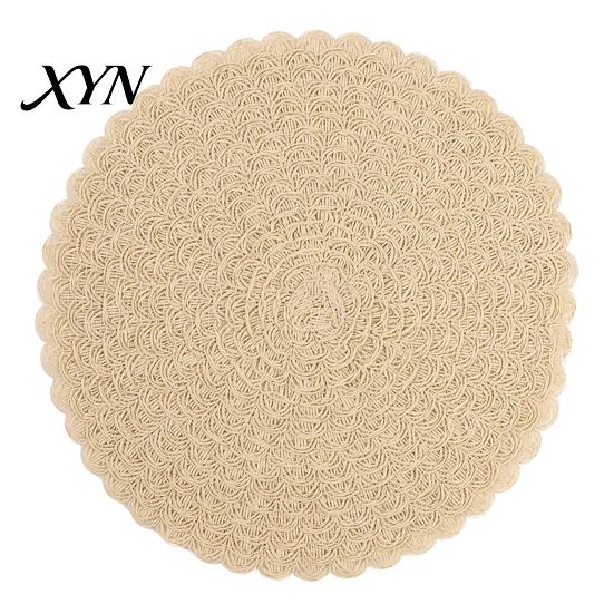 Flexible Silicone Dining Pads Round Insulated Placemat for Table, Heat Resistant Paper Place Mat, Waterproof Oil Proof Non Placemats Slip Coaster