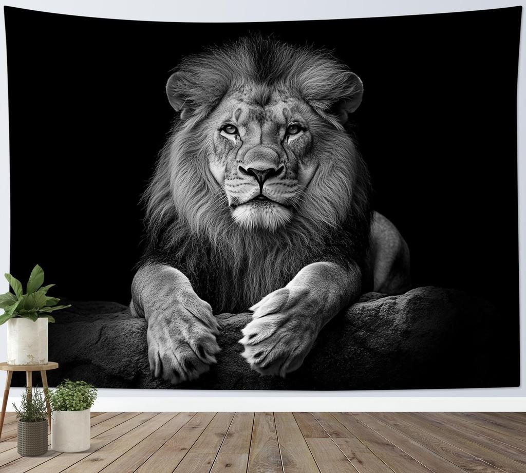Wolf Tapestry Wall Hanging Wild Animal Wall Tapestry Wolves Howl In Snowy Tapestries Winter Snow Scene Wall Decor Blanket For